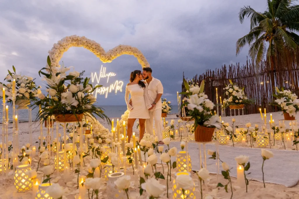 הצעת נישואין בים במקסיקו