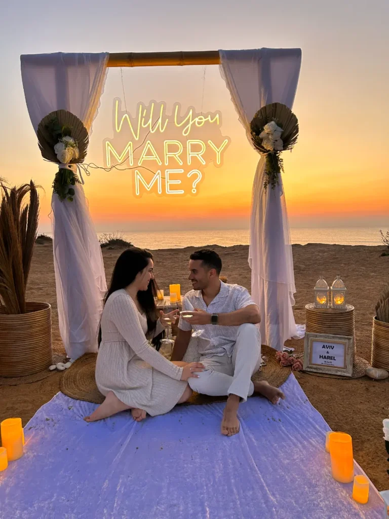 הצעת נישואין בוהו שיק- פיקניק בשקיעה